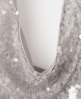 Women's Cowl Neck Sequin Top