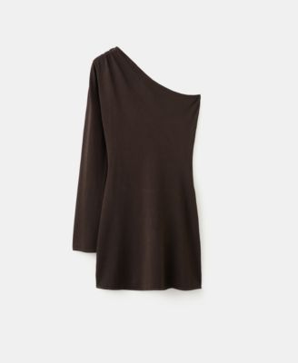 Women's Asymmetrical Sleeves Fitted Dress