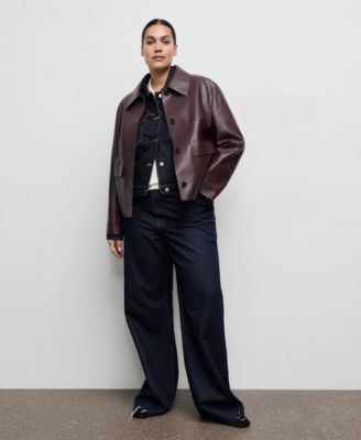 Women's Pockets Faux-Effect Jacket