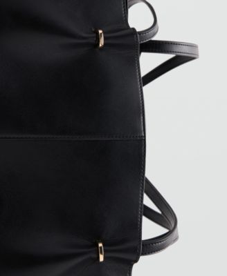 Women's Metallic Details Shopper Bag