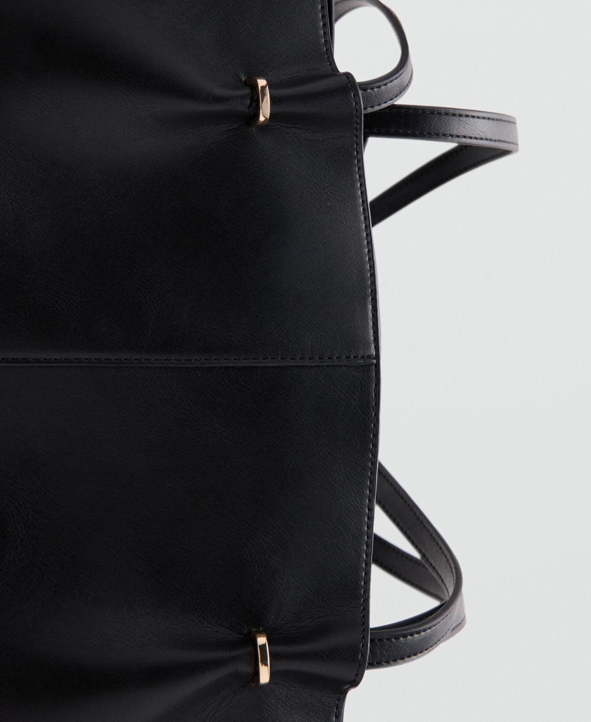 Mango Women's Metallic Details Shopper Bag