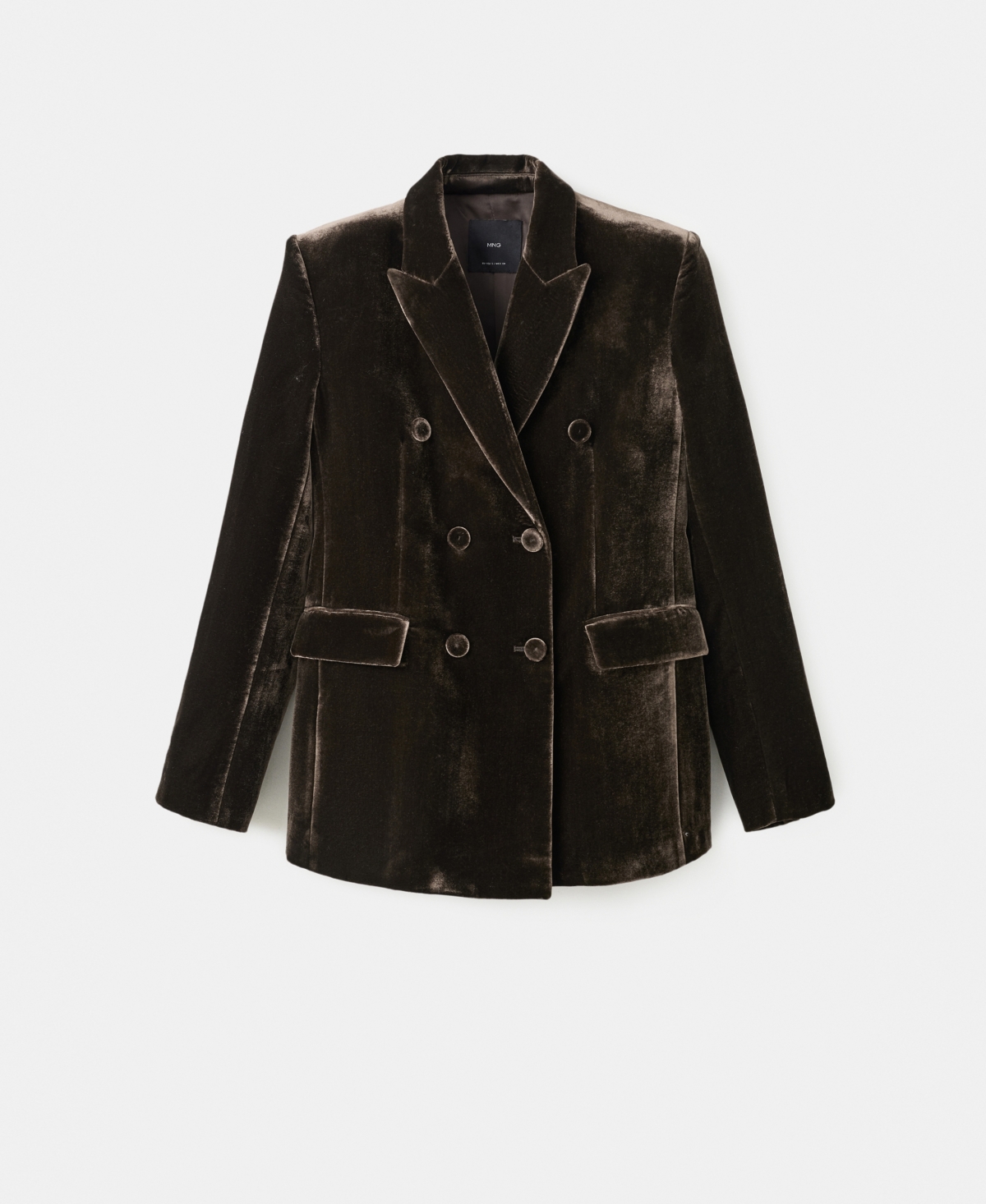 Mango Women's Double-Breasted Velvet Suit Jacket