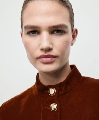 Women's Buttons Velvet Jacket