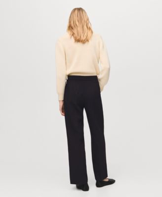 Women's High-Waist Straight Pants