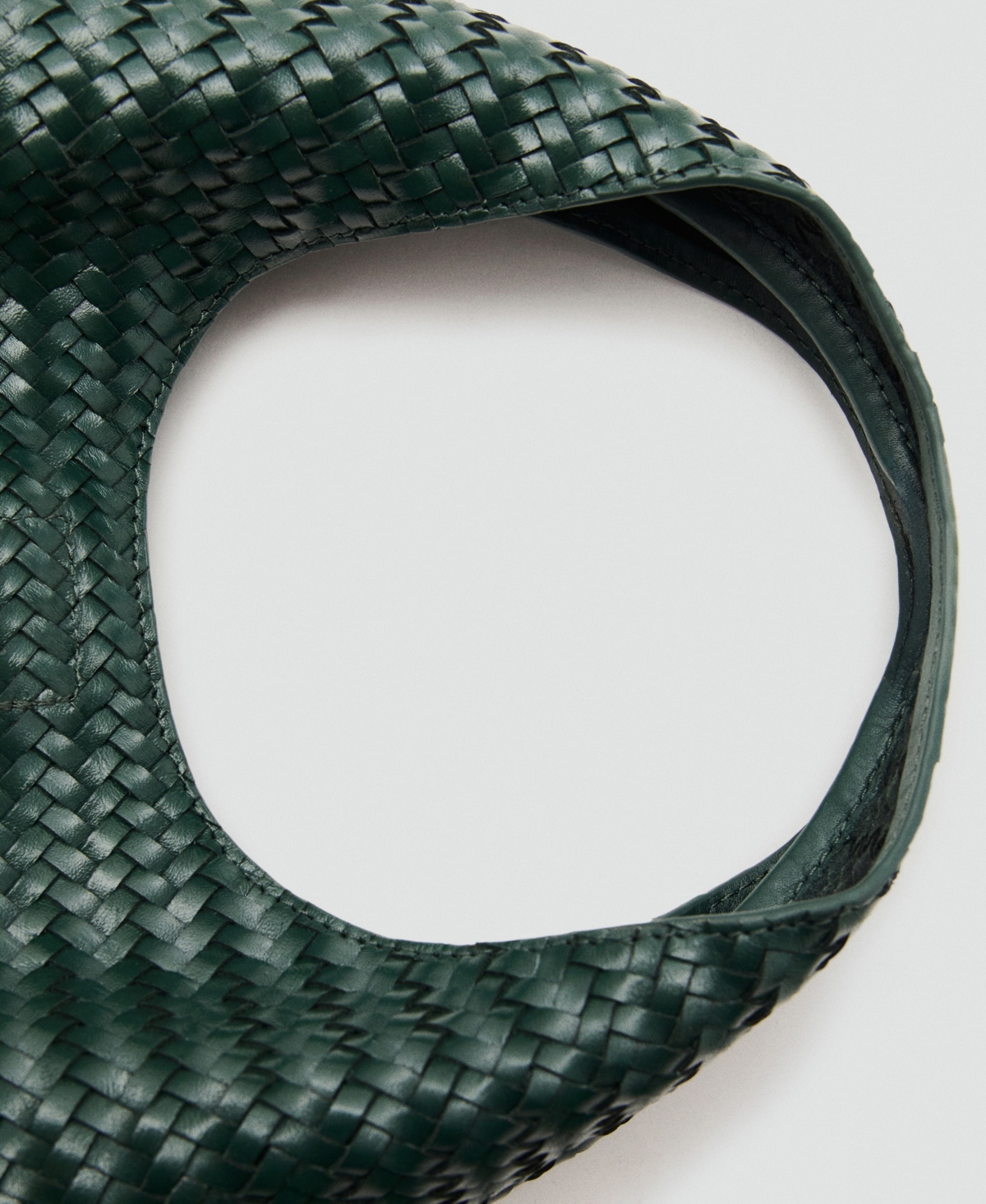 Mango Women's Mini Braided Leather Bag