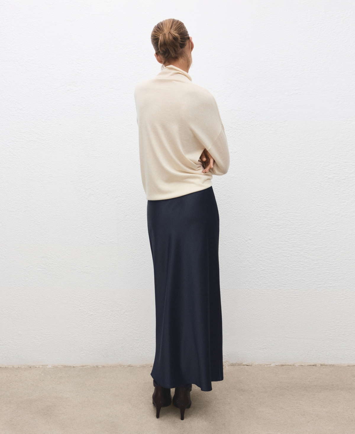 Mango Women's Satin Long Skirt