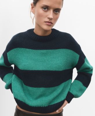 MANGO - Women's Knit Striped Sweater