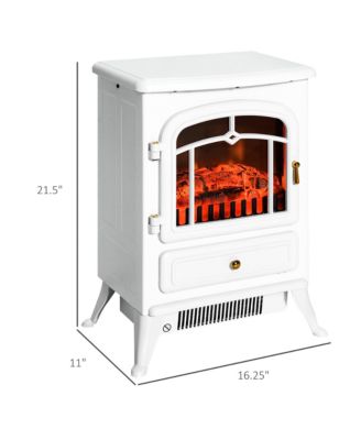Electric Fireplace Heater with Realistic LED Flames and Logs