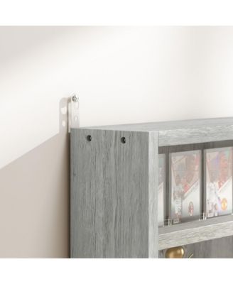 5-Tier Display Cabinet Glass Cabinet with 4 Adjustable Shelves,