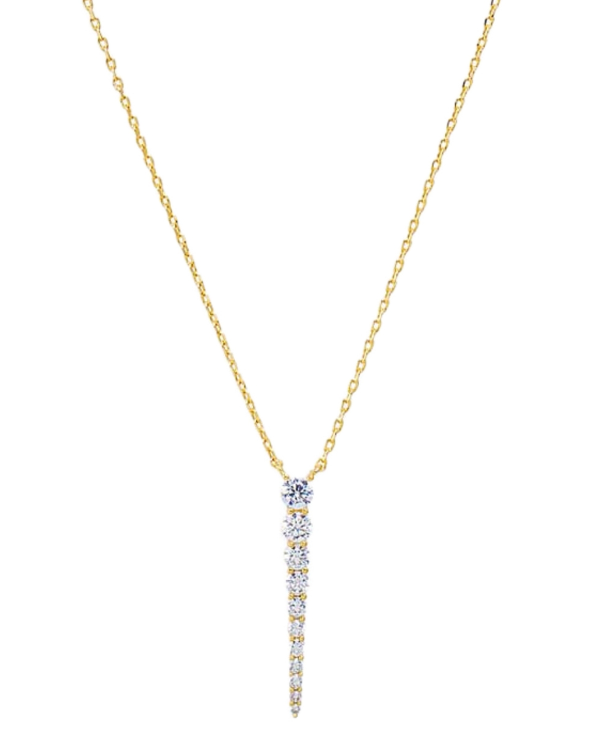 by Adina Eden Graduated Gold Plated Tennis Drop Necklace