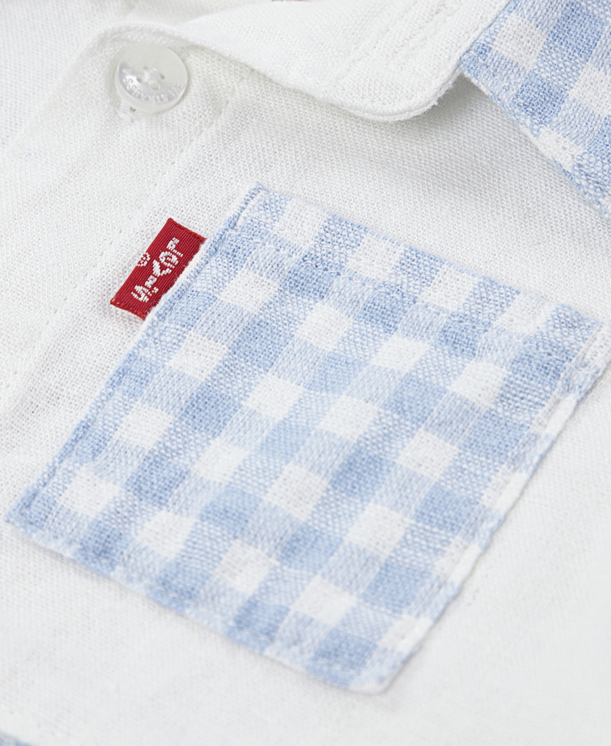 Levi's Baby Boys' Gingham Woven Shirt and Shorts, 2 -Piece Set