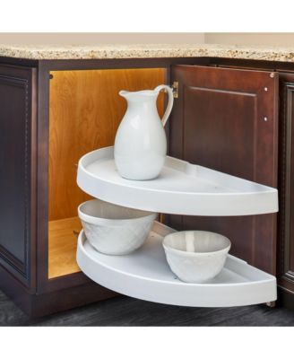 33" Lazy Susan Half-Moon Polymer Two-Tier Blind Cabinet 6882-33-11-570