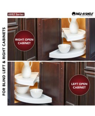 33" Lazy Susan Half-Moon Polymer Two-Tier Blind Cabinet 6882-33-11-570