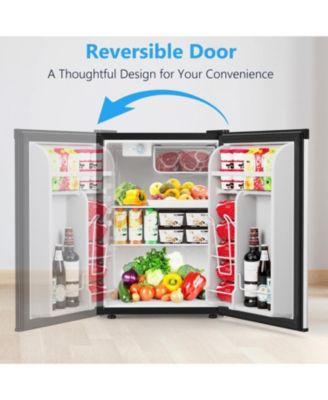 2.6 Cu. Ft Mini Fridge with Freezer, Single-Door Compact Refrigerator, 7 Settings Temperature Adjustable, 2 Removable Shelves