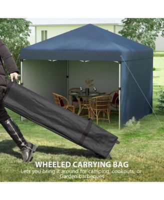 10' x 10' Pop Up Canopy with 3 Sidewalls and Carry Bag,