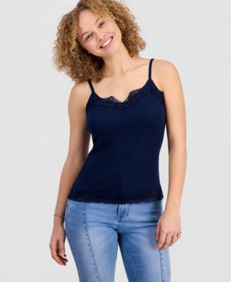Juniors' Lace Trim Cami