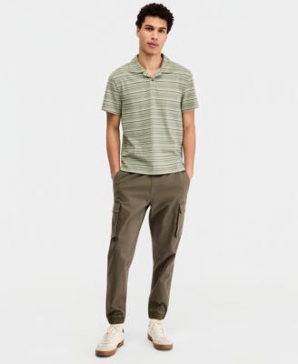 Men's Cotton Ombr&eacute;-Stripe Polo Shirt