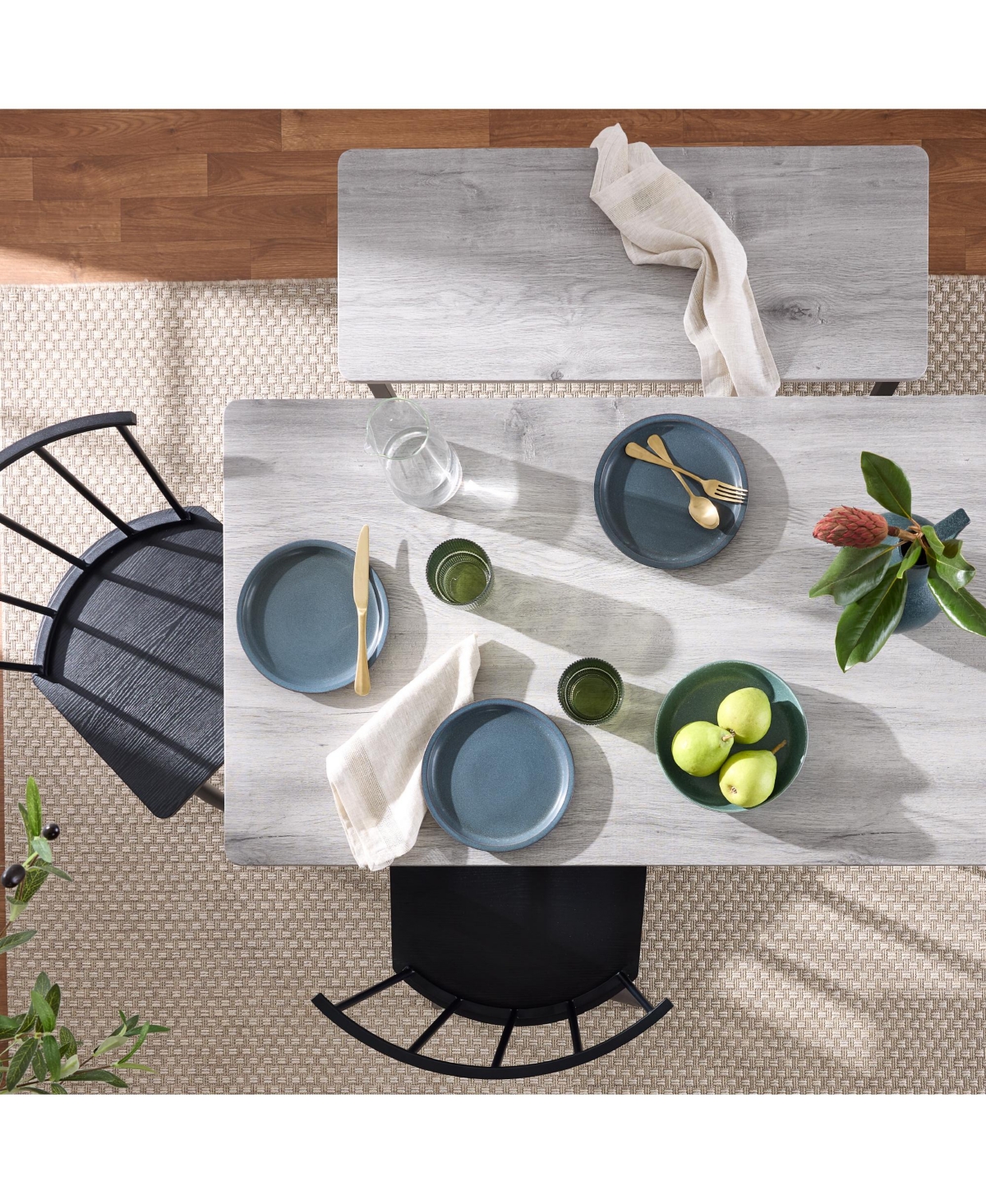 Best Choice Products 4-Piece Dining Kitchen Table Set w/ 2 Spindle-Back Chairs, Bench