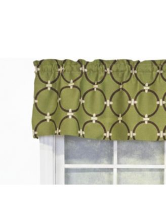 100% Cotton High Quality Rings Tailored Window Valance with 1.5" Rod Pocket 50" W X 12" L Green