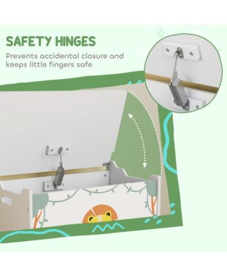 Toy Box for Kids, Toy Chest with Lid, Safety Hinges, Handles,