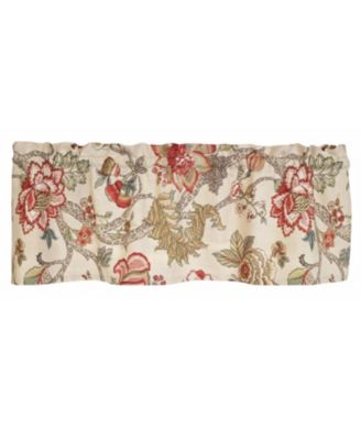 100% Cotton High Quality Ceci Tailored Window Valance with 1.5" Rod Pocket 50" W X 12" L Red