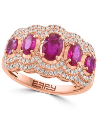 Sapphire (1-5/8 ct. t.w.) and Diamond (1/2 ct. t.w.) Ring in 14k White Gold (Also Available in Emerald)