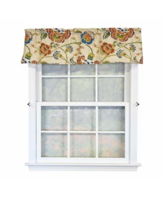 100% Cotton High Quality Moira Tailored Window Valance with 1.5" Rod Pocket 50" W X 12" L Multi