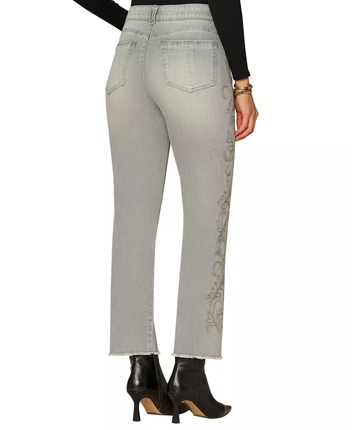 Petite "Ab"solution High-Rise Slim Straight Jeans - thumbnail 3