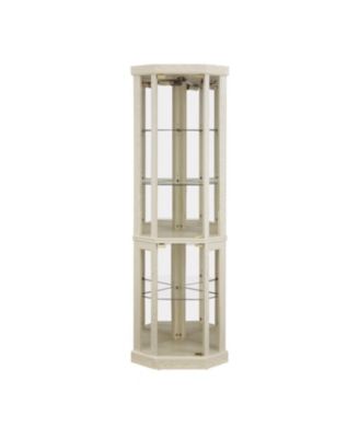 Lighted Corner Curio Cabinet - Glass Display Case