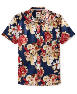 Levi's® Men's Floral-Print Short-Sleeve Shirt - Casual Button-Down ...
