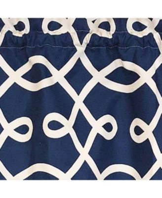 100% Cotton High Quality Tracy Tailored Window Valance with 1.5" Rod Pocket 50" W X 12" L Navy
