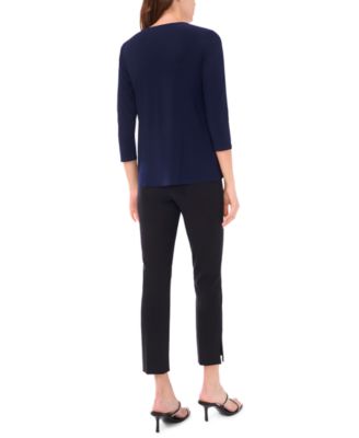 Petite V-Neck Tulip Hem Top