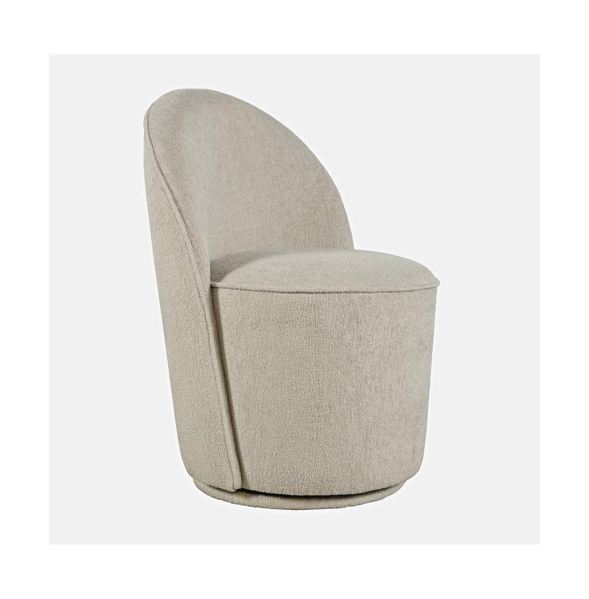 Jofran Landon Mid-Century Modern Upholstered Swivel Dining Chair