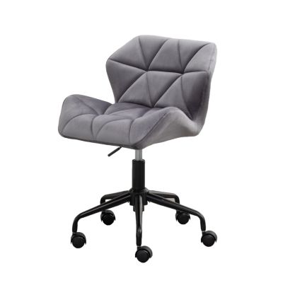 Streamdale Diamond Tufted Adjustable Swivel Office Chair, Gray