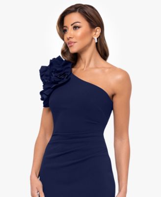 Women's One-Shoulder Ruffle Ball Gown