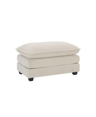 Streamdale Beige Corduroy Ottoman Footstool for 2, 3, and 4 Seater Sofas