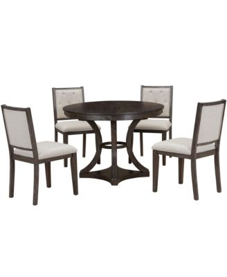 Streamdale Retro 5-Piece Extendable Dining Set (Espresso)