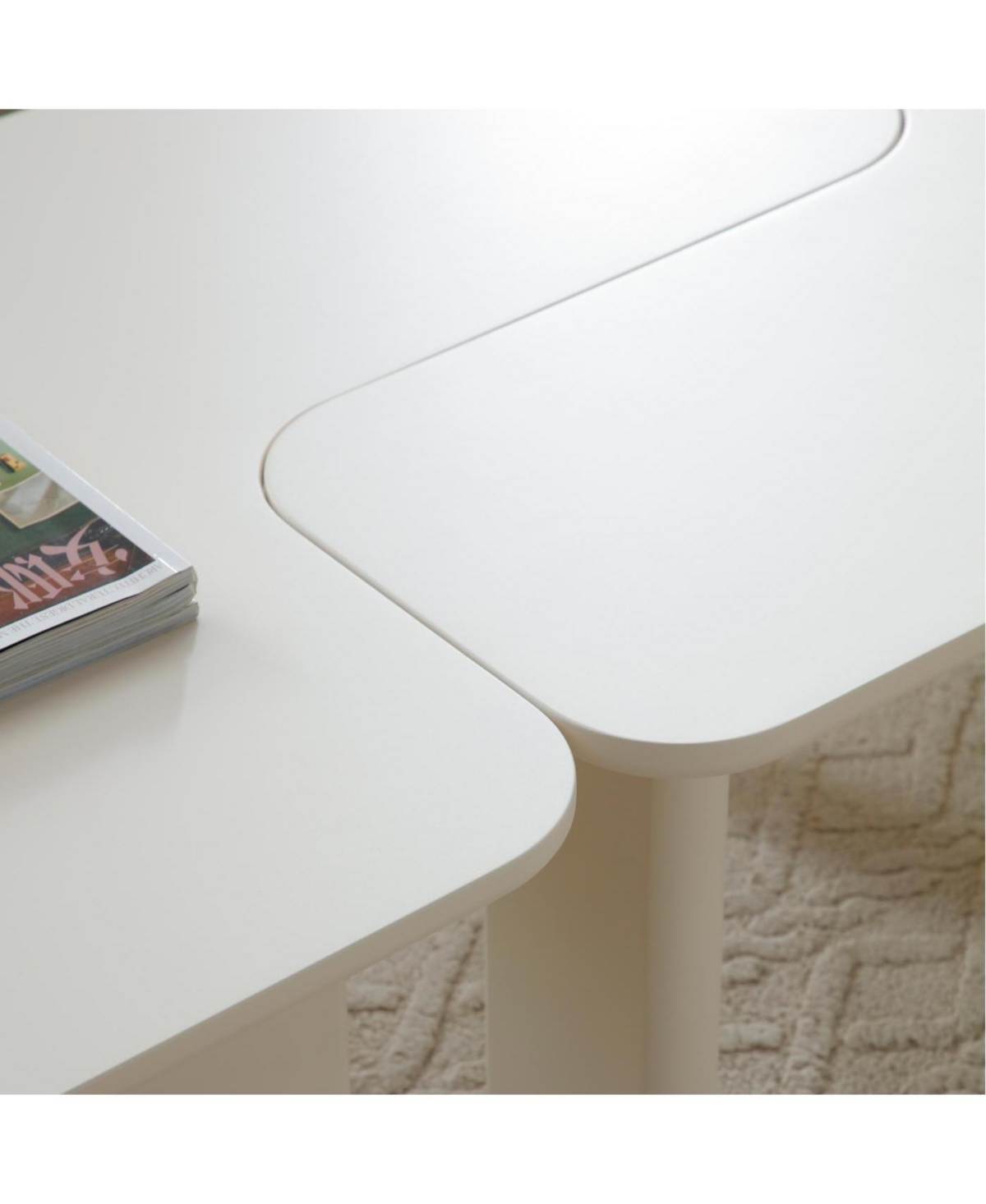 Streamdale Furniture 2 Pcs Modern Modular Coffee Table Set, Free-Combination Farmhouse Table Set