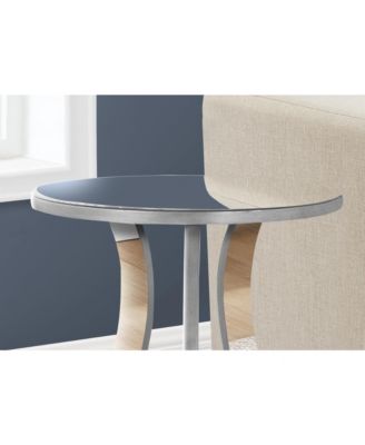 Accent Table, Side, End, Nightstand, Lamp, Living Room, Bedroom, Clear Mirror, Grey, Transitional