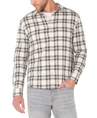 Men's Long-Sleeve Curved Yoke Button-Up Shirt