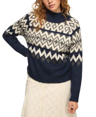Women's Fair Isle Mock-Neck Sweater