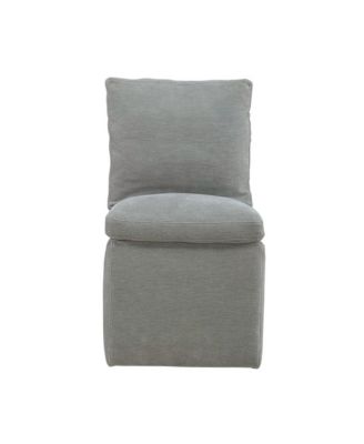 Accent Dining Chair with Castors - Squared Back - Sapphire Upholstry