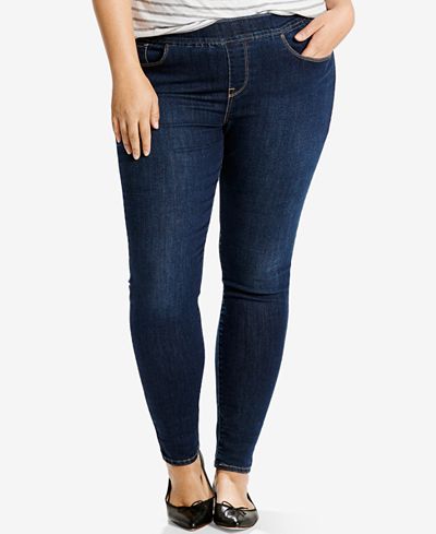 levi plus size pull on jeans