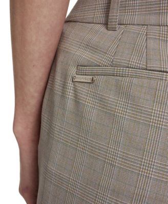 Women's Plaid Bootcut Trousers