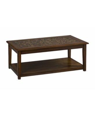 Baroque 48" Coffee Table with Mosaic Tile Inlay