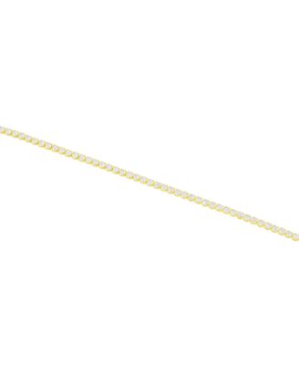 Cubic Zirconia 18k Gold Plated Brass Chain Duo Bracelet, Macy's Exclusive