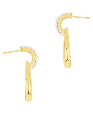 Crystal 18k Gold-Plated Brass Drop Earrings, Macy's Exclusive