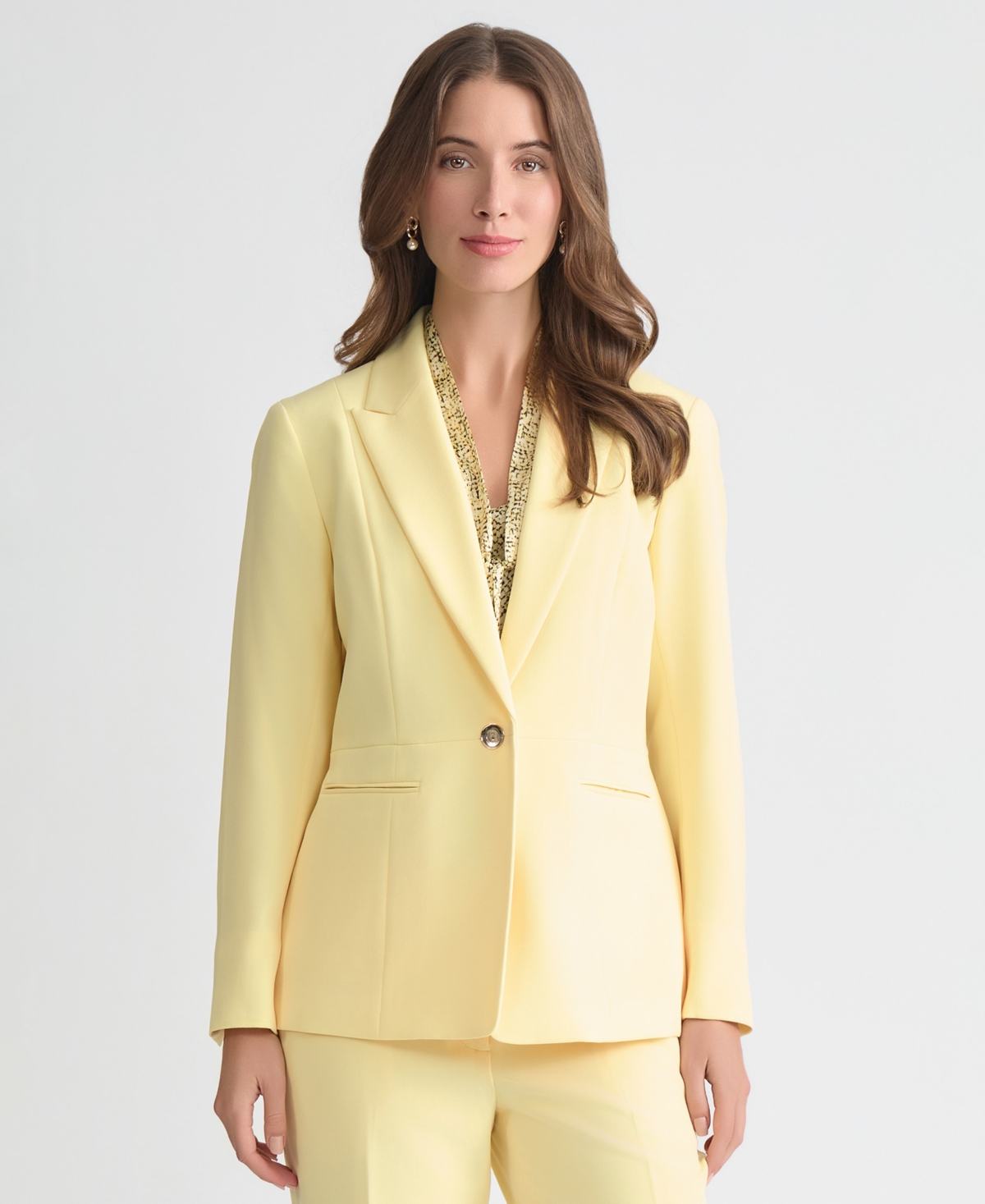 Kasper Women's Stretch Crepe Peak-Lapel Jacket, Regular & Petite