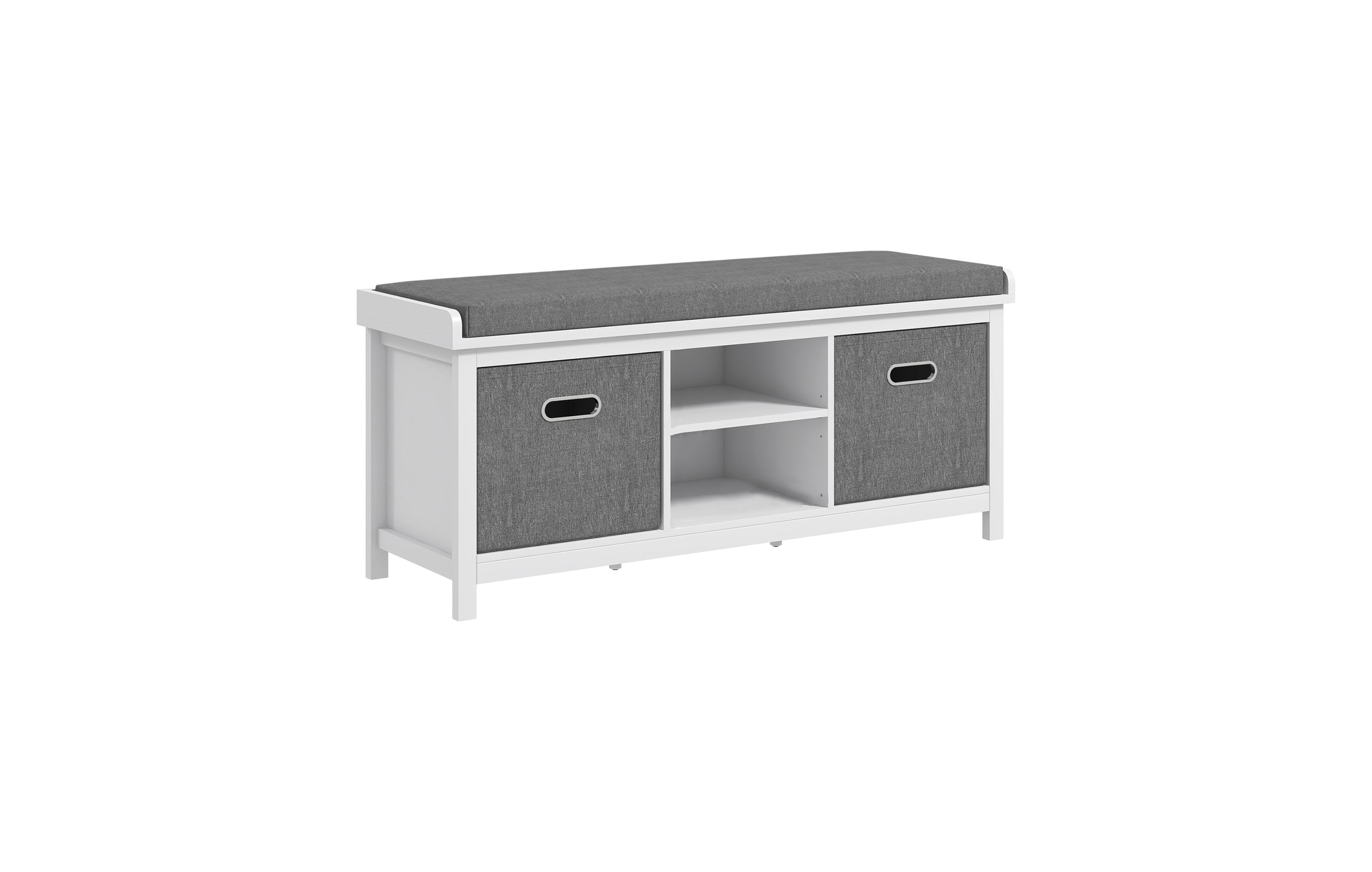 Slickblue Wooden Shoe Rack with Cushion and Storage Drawer