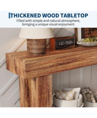 63"ches Long Console Table for Entryway, Narrow Sofa Table for Hallway, Behind Couch Wooden Entry Table, Accent Table